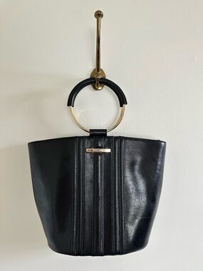 Brahmin mod bowie purse with ring handle- black